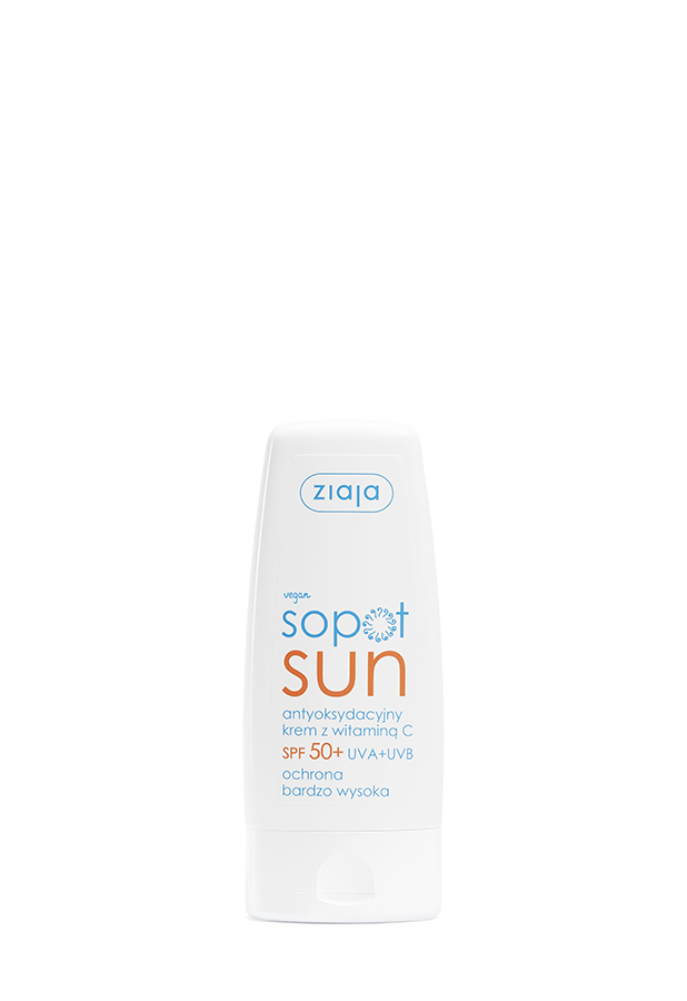 antyoksydacyjny krem z witaminą C SPF 50+ UVA + UVB ochrona bardzo wysoka