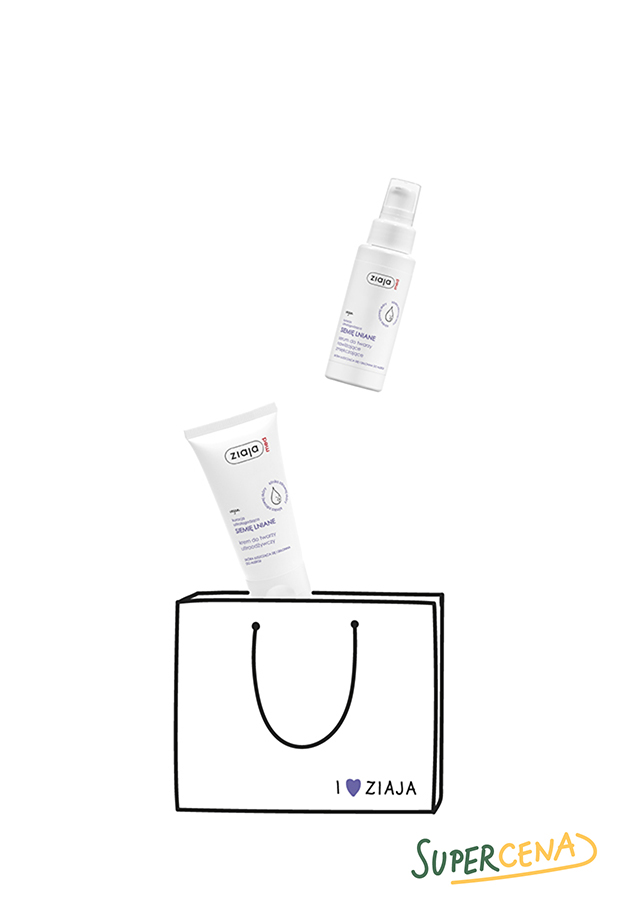 duet med kuracja ultrałagodząca siemię lniane krem do twarzy ultraodżywczy + serum do twarzy nawilżające zmiękczające
